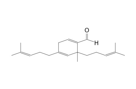 4,6-bis(4-Methylpent-3-en-1-yl)-6-methylcyclohex-1,4-diene-carbaldehyde