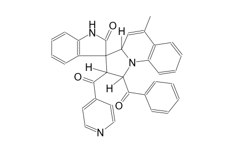 (1'S,2'S,3R,3a'R)-1'-benzoyl-2'-isonicotinoyl-5'-methyl-2',3a'-dihydro-1'H-spiro[indoline-3,3'-pyrrolo[1,2-a]quinolin]-2-one