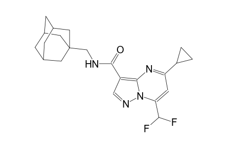 N-(1-adamantylmethyl)-5-cyclopropyl-7-(difluoromethyl)pyrazolo[1,5-a]pyrimidine-3-carboxamide