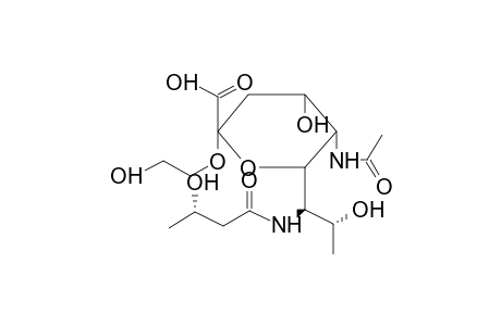 2-O-(2-HYDROXYETHYL)-5-ACETAMIDO-3,5,7,9-TETRADEOXY-7-[(3R)-3-HYDROXYBUTYRAMIDO]-L-GLYCERO-BETA-L-MANNONONULOSONIC ACID