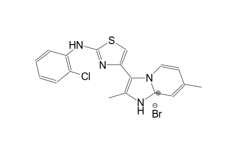 3-(2-((2-chlorophenyl)amino)thiazol-4-yl)-2,7-dimethylimidazo[1,2-a]pyridin-1-ium bromide
