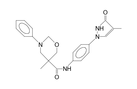 1-(5-Methyl-3-phenyl-tetrahydro-1,3-oxazin-5-yl)-N-(4-[4-methyl-3-oxo-pyrazolin-1-yl]-phenyl)-formamide