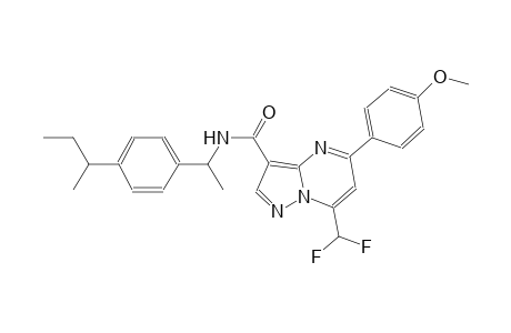 N-[1-(4-sec-butylphenyl)ethyl]-7-(difluoromethyl)-5-(4-methoxyphenyl)pyrazolo[1,5-a]pyrimidine-3-carboxamide