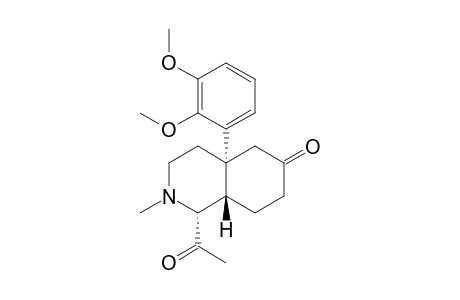 trans-1.alpha.-Acetyl-4a-(2,3-dimethoxyphenyl)-2-methyl-6-oxo-1,2,3,4,4a,5,6,7,8,8a-decahydroisoquinoline