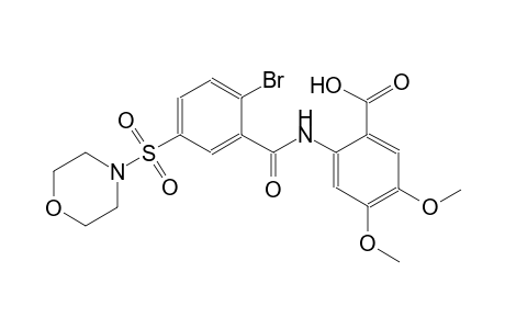 2-{[2-bromo-5-(4-morpholinylsulfonyl)benzoyl]amino}-4,5-dimethoxybenzoic acid