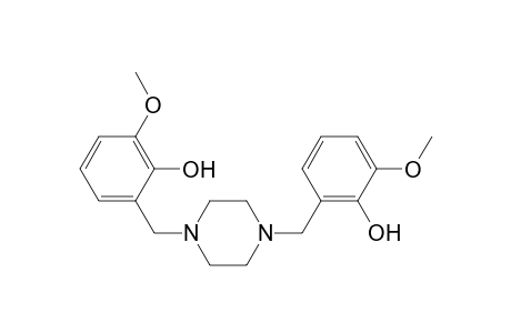 2-Methoxy-6-[[4-[(3-methoxy-2-oxidanyl-phenyl)methyl]piperazin-1-yl]methyl]phenol