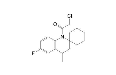 2-Chloranyl-1-(6-fluoranyl-4-methyl-spiro[3,4-dihydroquinoline-2,1'-cyclohexane]-1-yl)ethanone