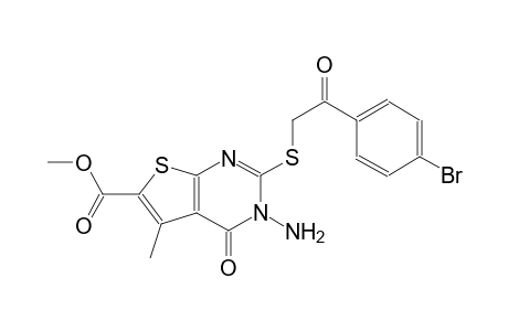 methyl 3-amino-2-{[2-(4-bromophenyl)-2-oxoethyl]sulfanyl}-5-methyl-4-oxo-3,4-dihydrothieno[2,3-d]pyrimidine-6-carboxylate