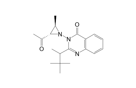 4(3H)-Quinazolinone, 3-(2-acetyl-3-methyl-1-aziridinyl)-2-(1,2,2-trimethylpropyl)-