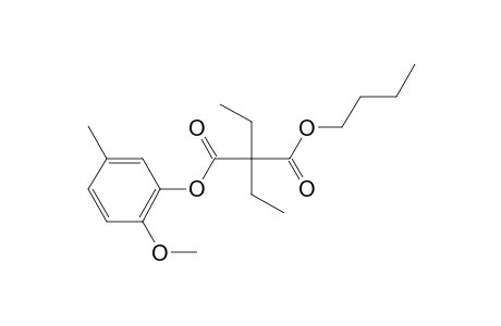 Diethylmalonic acid, butyl 5-methyl-2-methoxyphenyl ester