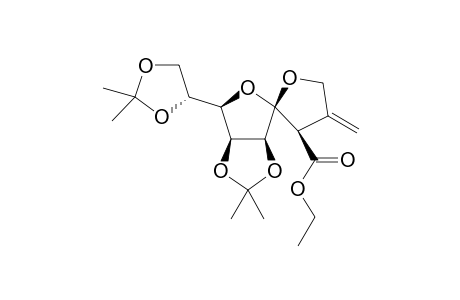 Ethyl (1R,3R,3'R,3aS,6aS)-3-[(4R)-2,2-dimethyl-1,3-dioxolan-4-yl]-5,5-dimethyl-4'-methylidene-tetrahydrospiro[furo[3,4-d][1,3]dioxole-1,2'-oxolane]-3'-carboxylate