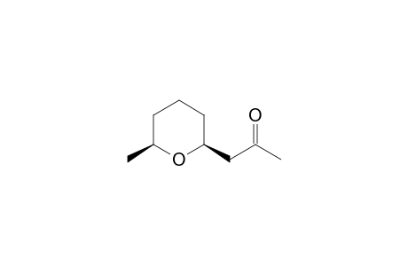 1-[(2S,6S)-6-methyltetrahydropyran-2-yl]acetone