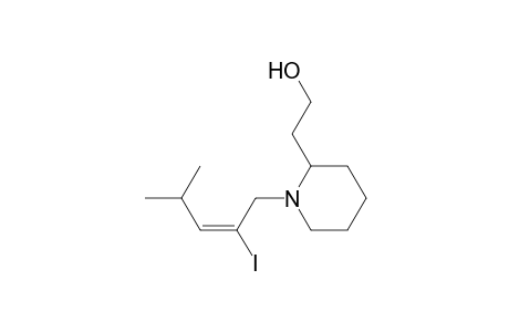 2-(2-Hydroxyethyl)-N-[(E)-2-iodo-4-methyl-2-pentene-1-yl]piperidine