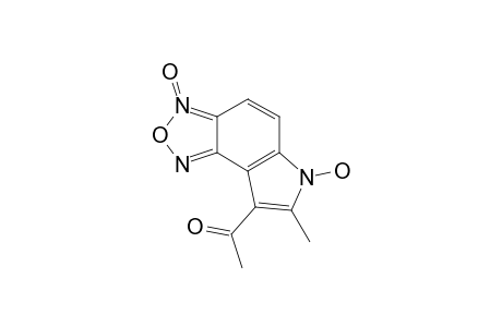 8-ACETYL-6-HYDROXY-7-METHYLPYRROLO-[2.3-E]-BENZOFURAZAN-3-OXIDE