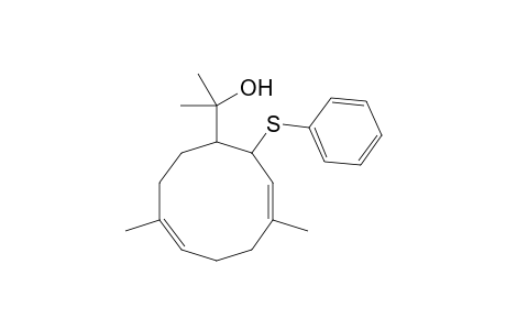 3,7-cyclodecadiene-1-methanol,.alpha.,.alpha.,4,8-tetramethyl-2-(phenyl(thio)-