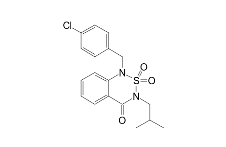 1-[(4-CHLOROPHENYL)METHYL]-3-ISOBUTYL-2,1,3-BENZOTHIADIAZIN-4-ONE-2,2-DIOXIDE
