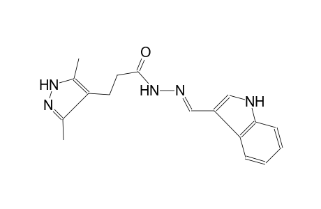 1H-pyrazole-4-propanoic acid, 3,5-dimethyl-, 2-[(E)-1H-indol-3-ylmethylidene]hydrazide