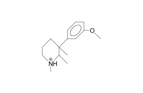 R-3-(3-Methoxy-phenyl)-1,cis-2,3-trimethyl-piperidinium cation