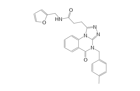 [1,2,4]triazolo[4,3-a]quinazoline-1-propanamide, N-(2-furanylmethyl)-4,5-dihydro-4-[(4-methylphenyl)methyl]-5-oxo-