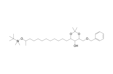 1-Benzyloxy-15-(t-butyldimethylsilyloxy)-3-hydroxy-2,4-(isopropylidenedioxy)hexadecane