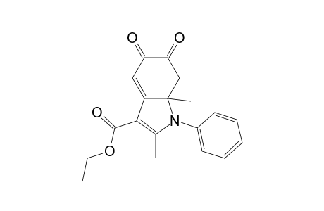 2,7a-dimethyl-5,6-dioxo-1-phenyl-7H-indole-3-carboxylic acid ethyl ester