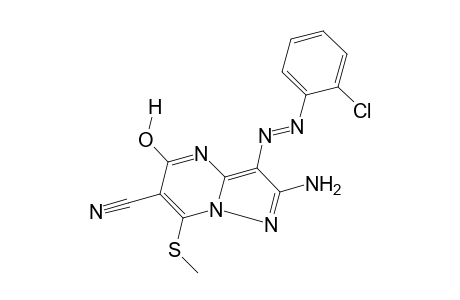 2-AMINO-3-[(o-CHLOROPHENYL)AZO]-5-HYDROXY-7-(METHYLTHIO)PYRAZOLO[1,5-a]PYRIMIDINE-6-CARBONITRILE