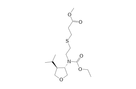 (3S,4S)-3-Isopropyl-4-{N-(ethoxycarbonyl)-N-[2-(methoxycarbonylethylthio)ethyl]amino}tetrahydrofuran
