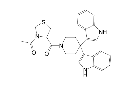 1H-indole, 3-[1-[(3-acetyl-4-thiazolidinyl)carbonyl]-4-(1H-indol-3-yl)-4-piperidinyl]-