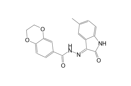 1,4-benzodioxin-6-carboxylic acid, 2,3-dihydro-, 2-[(3E)-1,2-dihydro-5-methyl-2-oxo-3H-indol-3-ylidene]hydrazide