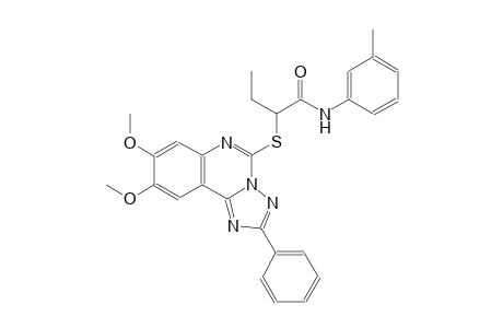 2-[(8,9-dimethoxy-2-phenyl[1,2,4]triazolo[1,5-c]quinazolin-5-yl)sulfanyl]-N-(3-methylphenyl)butanamide