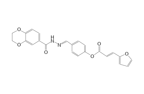 1,4-benzodioxin-6-carboxylic acid, 2,3-dihydro-, 2-[(E)-[4-[[(2E)-3-(2-furanyl)-1-oxo-2-propenyl]oxy]phenyl]methylidene]hydrazide
