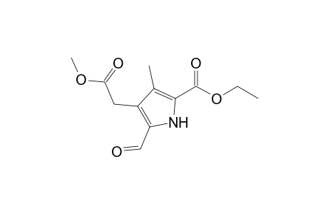 Ethyl 5-formyl-4-(methoxycarbonyl)methyl-3-methyl-1H-pyrrole-2-carboxylate