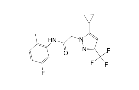 2-[5-cyclopropyl-3-(trifluoromethyl)-1H-pyrazol-1-yl]-N-(5-fluoro-2-methylphenyl)acetamide
