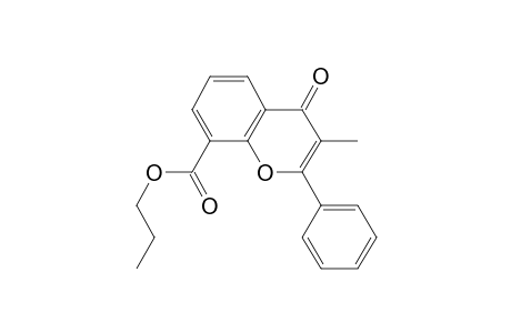 8-Carboxy-3-methylflavone, N-propyl ester