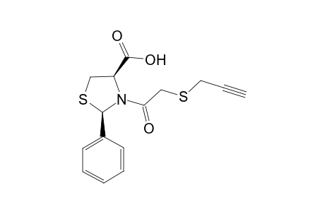 (2R,4R)-2-phenyl-3-(2-prop-2-ynylsulfanylacetyl)-1,3-thiazolidine-4-carboxylic acid