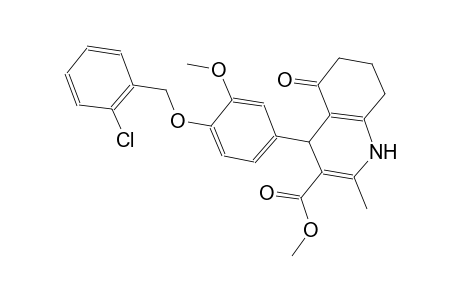 methyl 4-{4-[(2-chlorobenzyl)oxy]-3-methoxyphenyl}-2-methyl-5-oxo-1,4,5,6,7,8-hexahydro-3-quinolinecarboxylate