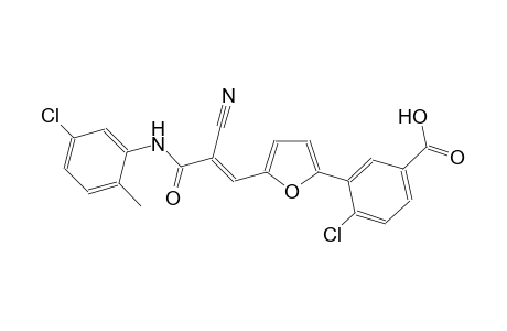 4-chloro-3-{5-[(1E)-3-(5-chloro-2-methylanilino)-2-cyano-3-oxo-1-propenyl]-2-furyl}benzoic acid