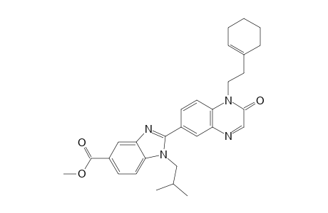 1-Isobutyl-2-[1-(2-cyclohex-1-enyl-ethyl)-2-oxo-1,2-dihydroquinoxalin-6-yl]-1H-benzoimidazole-5-carboxylic acid methyl ester