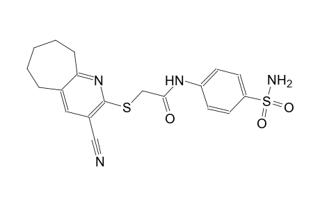 acetamide, N-[4-(aminosulfonyl)phenyl]-2-[(3-cyano-6,7,8,9-tetrahydro-5H-cyclohepta[b]pyridin-2-yl)thio]-