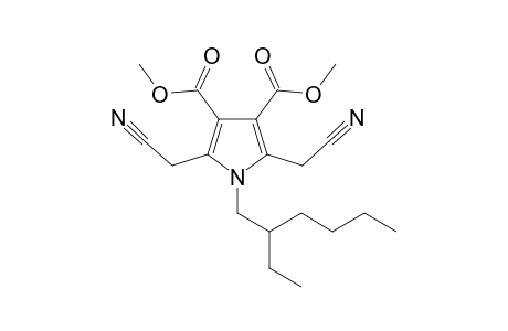 Dimethyl (+-)-1-(2-ethylhexyl)-2,5-bis(acetonitrile) pyrrole-3,4-dicarboxylate