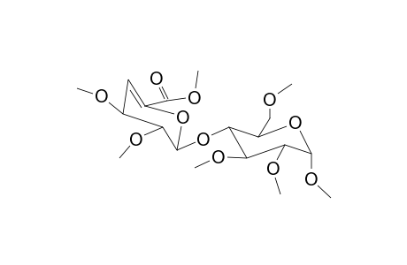 Methyl-2,3,6-tri-O-methyl-4-O-(methylester-2,3-di-O-methyl-4-deoxy.beta.l-threo-hex-4-enopyranosyl uronic acid).alpha.d-glucopyranoside