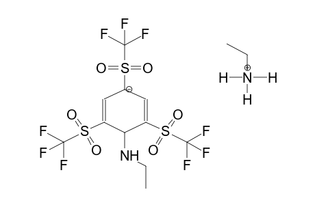 ETHYLAMMONIUM 1,3,5-TRIS(TRIFLUOROMETHYLSULPHONYL)-4-ETHYLAMINO-2,5-CYCLOHEXADIENE ANION SALT