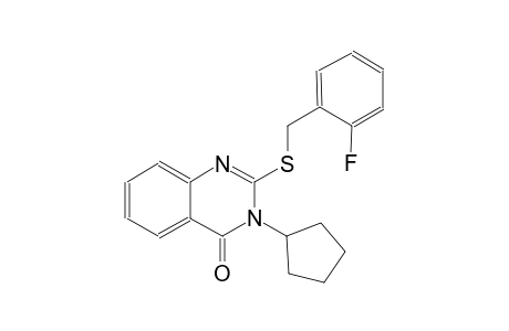 4(3H)-quinazolinone, 3-cyclopentyl-2-[[(2-fluorophenyl)methyl]thio]-