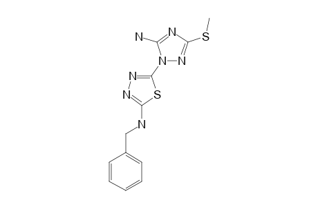 2-(5-AMINO-3-METHYLTHIO-1H-1,2,4-TRIAZOL-1-YL)-5-BENZYLAMINO-1,3,4-THIADIAZOLE