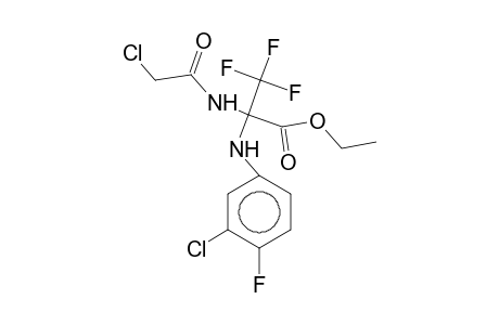 Ethyl 2-(2-chloroacetamido)-2-(3-chloro-4-fluoroanilino)-3,3,3-trifluoropropionate