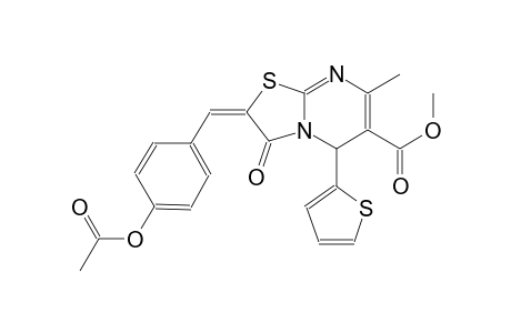 methyl (2E)-2-[4-(acetyloxy)benzylidene]-7-methyl-3-oxo-5-(2-thienyl)-2,3-dihydro-5H-[1,3]thiazolo[3,2-a]pyrimidine-6-carboxylate