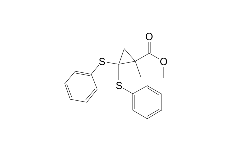 Cyclopropanecarboxylic acid, 1-methyl-2,2-bis(phenylthio)-, methyl ester