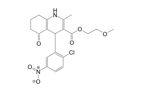 3-quinolinecarboxylic acid, 4-(2-chloro-5-nitrophenyl)-1,4,5,6,7,8-hexahydro-2-methyl-5-oxo-, 2-methoxyethyl ester