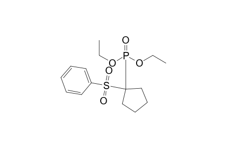 (1-Diethoxyphosphorylcyclopentyl)sulfonylbenzene