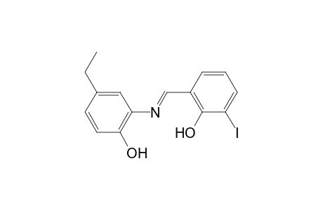 4-Ethyl-2-([(E)-(2-hydroxy-3-iodophenyl)methylidene]amino)phenol